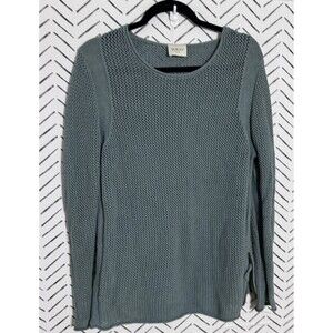 WRAP‎ London Mesh-stitch Cotton Sweater Women's Size 12
